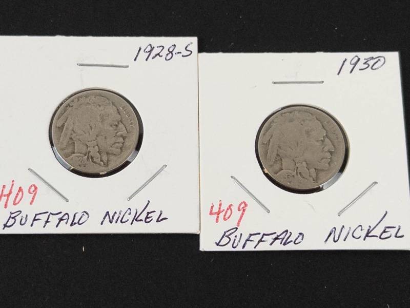 1928-S, 1930 Buffalo nickels
