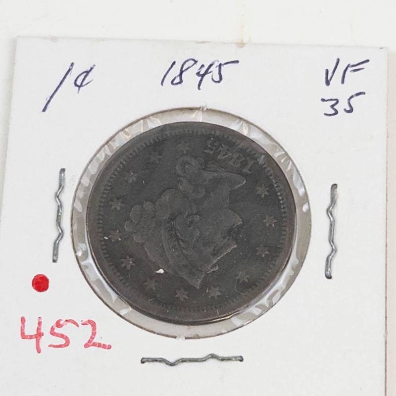 1845 US Large cent