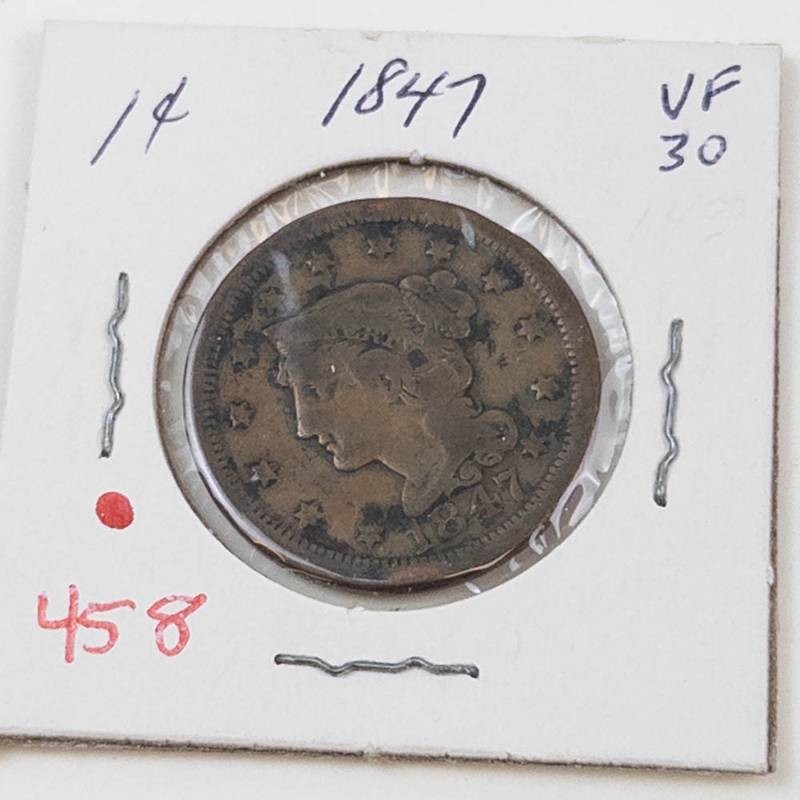 1847 US Large cent