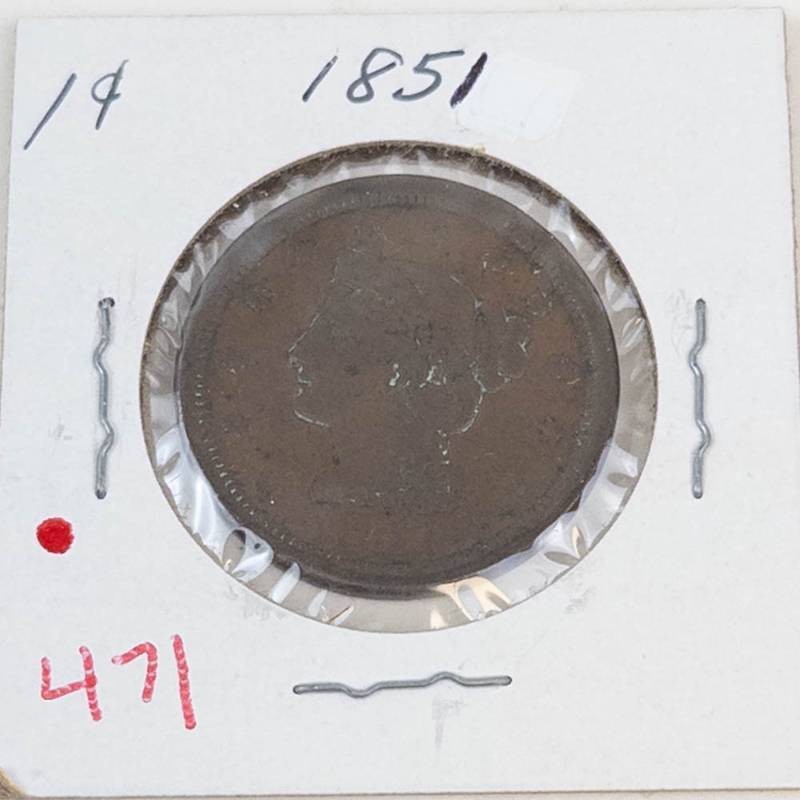 1851 US Large cent