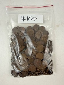 Mixed Date Wheat Cents 2 Lb 1930s-1950s