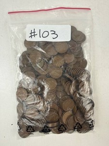 Mixed Date Wheat Cents 2 Lb 1930s-1950s