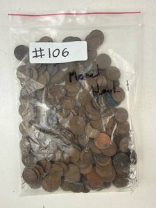 Mixed Date Wheat Cents 2 Lb 1930s-1950s