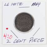 1864 2 cent piece, Large Motto