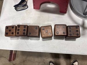 Set of Six Wooden Dice
