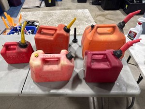 Assorted Plastic Gasoline Cans