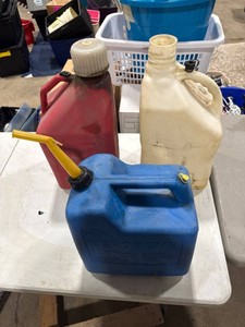Assorted Plastic Fuel Cans