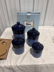 Sango Nova Blue Canister Set