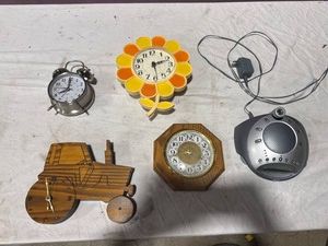 Assorted Clocks and Electronic Device