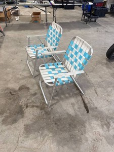 Pair of Vintage Aluminum Folding Chairs
