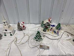 Christmas Village Decorations Lot