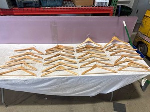 Wooden Clothes Hangers Lot