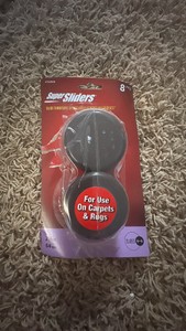 Super Sliders 8 Pack, Brown Color, Hard Plastic, For Furniture Sliding on Carpet and Rugs, 2.5 inches wide
