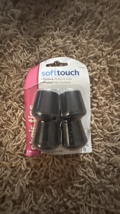 Soft Touch Chair Tips Black Color, Rubber, Four Pieces 78 Inch Size Reduce Friction and Noise