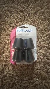 Soft Touch Chair Tips Black Color, Rubber, Four Pieces 78 Inch Size Reduce Friction and Noise