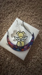 Stained Glass Dog in Heaven Hanging Decoration