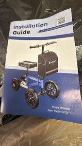 BessReach Knee Walker Model Number WB-2208-T, Picture in Installation Guide Shows Blue but the Actual Item Appears to be Black, Some Assembly Required, Sturdy and Quality Material