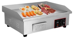 Commercial Electric Griddle Stainless Steel Full Flat Hotplate BBQ Hotplate, Large Griddle Hot Cooking Plate with Temperature Control, Efficient Nonstick Electric Griddle for Home Barbecue, Great Quality, Looks Like it was Used Once, Comez With Cooking Ut
