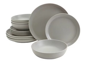 Fieldcrest Legacy Denim Stoneware Gray, ONLY INCLUDES THE 4 Bowls, The Rest of fhe Set was damaged and Discarded