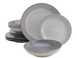 Fieldcrest Cambria 12-pc. Stoneware Dinnerware Set, Placement for 4 People