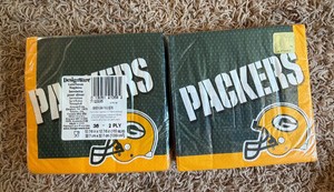 2 packs - 36CT each - 2ply Greenbay Packers Napkins