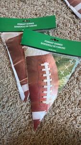 2 pack - Football Pennant Banners - each 12 feel long