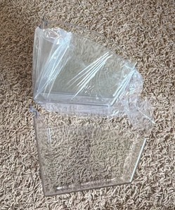 3 Pack Clear Plastic Containers - 5WX6LX5H - great for parties, crafters, organizing - will also hang with the correct organizing system.