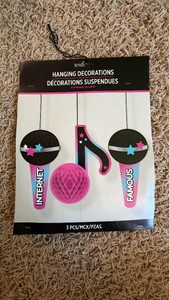 Internet Famous Party Decorations - 3 pieces - 11 tall hanging decorations