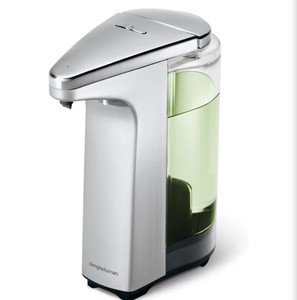 simplehuman 8 oz. Touch-Free Sensor Liquid Soap Pump Dispenser with Soap Sample, Brushed Nickel USED