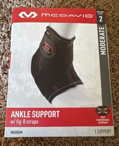 McDavid Brand Ankle Support Level 2 Support With 8-Figure Strap, One support Included