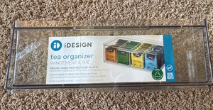Clear Plastic Tea Organizer Comes with Removable Dividers