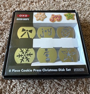 Oxo Good Grips 6-Piecs Cookie Press Christmas Disc Set, New