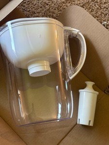 Brita 10-Cup White Drinking Water Filtering Pitcher, Great for Fridge Use