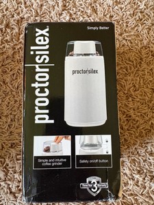 Proctor Silex Coffee and Spicer Grinder White Color