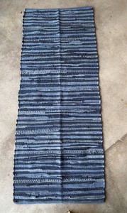 Multicolor Woven Style Floor Runner - 2x6 - blue tones