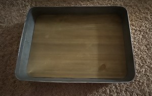 Wood and Metal Serving Tray, Great for Decorating, Breakfast in Bed or Storing Craft Supplies