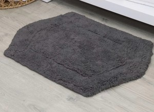 17x24 Waterford Collection Grey Cotton Tufted Bath Rug - Home Weavers