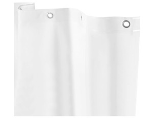 Microban PEVA Shower Curtain Liner, Waterproof Medium-Weight 4.8 Gauge Design with Rust-Resistant Metal Grommets and Weighted Magnetic Hem, 70 x 72, White
