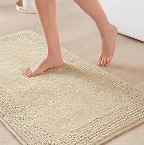 Madison Park Splendor Reversible 100% Cotton Tufted Bathroom Rug-3000 GSM Hotel Quality Luxurious Plush Medium Pile Bath Mat Absorbent, Quick Dry, Shower Room Dcor, 21x34, Natural