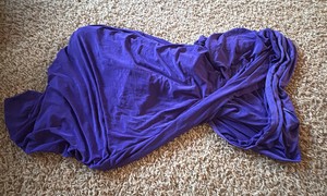 Purple Decorative Table Cloth, Silky Texture, Great for Vikings Game Day Parties and Tailgate Parties. Stretches to Fit Most Tables