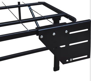 Raised Platform Bed Frame Accessory HeadboardFootboard Brackets, Black, Set of 2, one Size, Open box condition, Comes with fasteners to assemble
