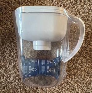 Brita Water Filter Pitcher, 6 Cup Capacity, Clear Eith White Lid, Comes With One Filter