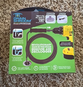 Drain Shroom Drain Snake For Sinks and Showers, Used With Drill