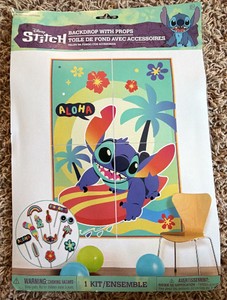 Lilo and Stitch Photo Backdrop with 12 photo props