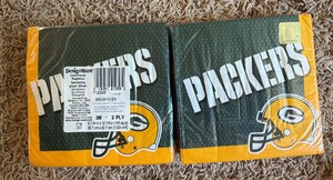 2 packs - 36CT each - 2ply Greenbay Packers Napkins