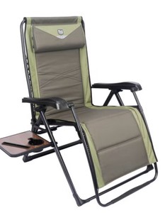 Timber Ridge Zero Gravity Lounger with Side Table and Adjustable Headrest New in Original Box