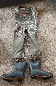 Waterfowl Brand Camoflauge Waders, Wading System by Caddis, Size 12 Waders, Brand New, High Quality
