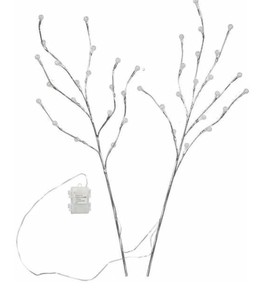 Evergreen Brand Natural LED Branches, 2 Pack, Battery Powered