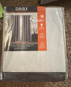 Total Blackout Curtains, Set of 2 Curtains, Contains Two Panels Gray Color, 52 inches X 84 Inches