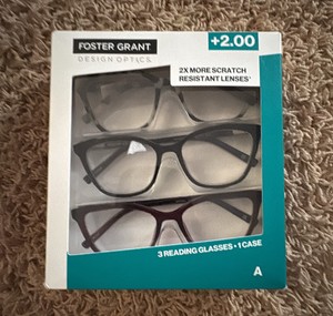 3-Pack of Reading Glasses 2.00 Scratch Resistant Lenses